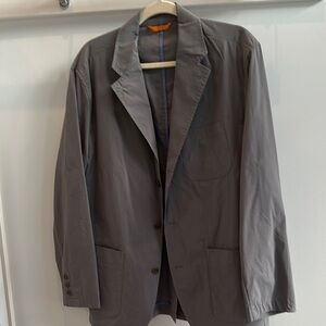 Men’s All Poplin Super Lightweight Gray Blazer. Perfect for hot climates.